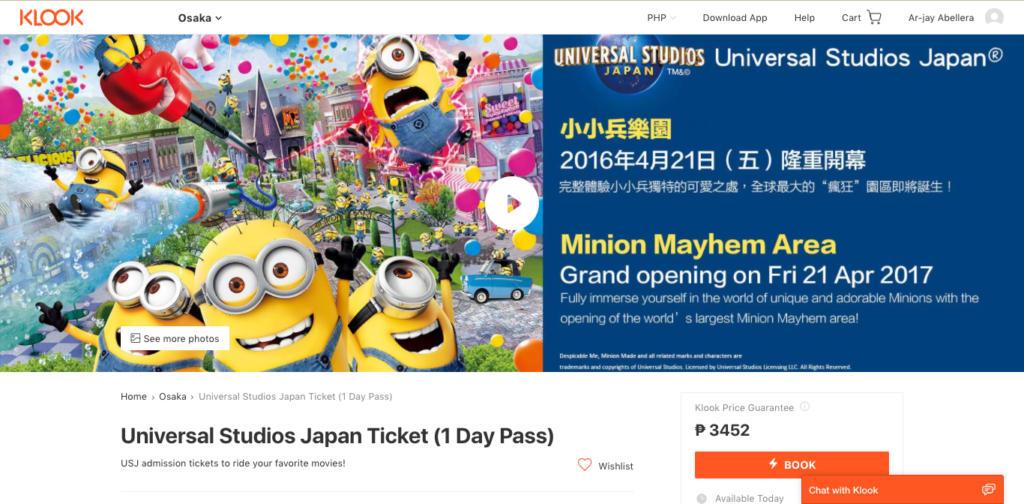 universal studios japan buy ticket klook