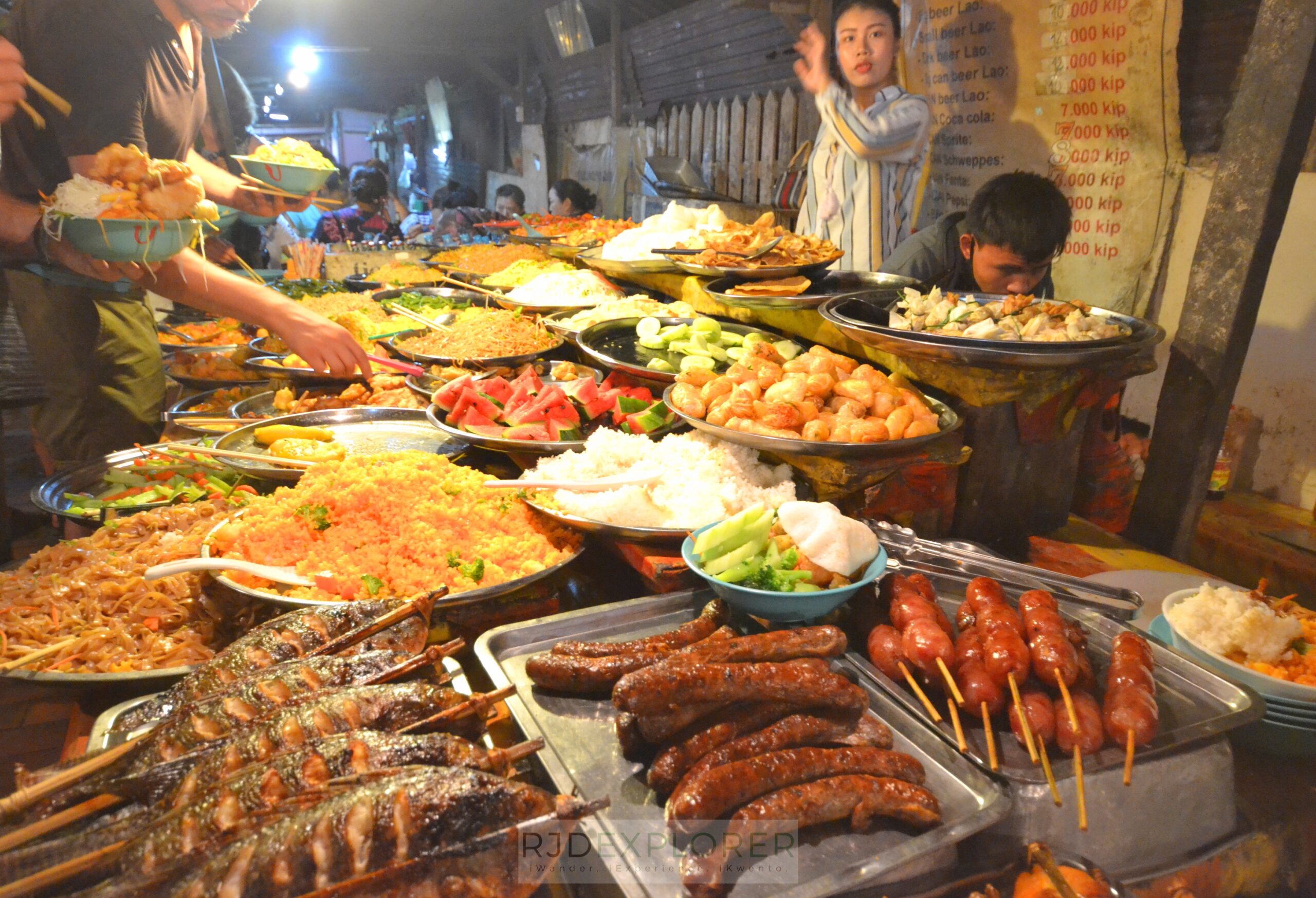 laos itinerary diy vegetable buffet luang prabang