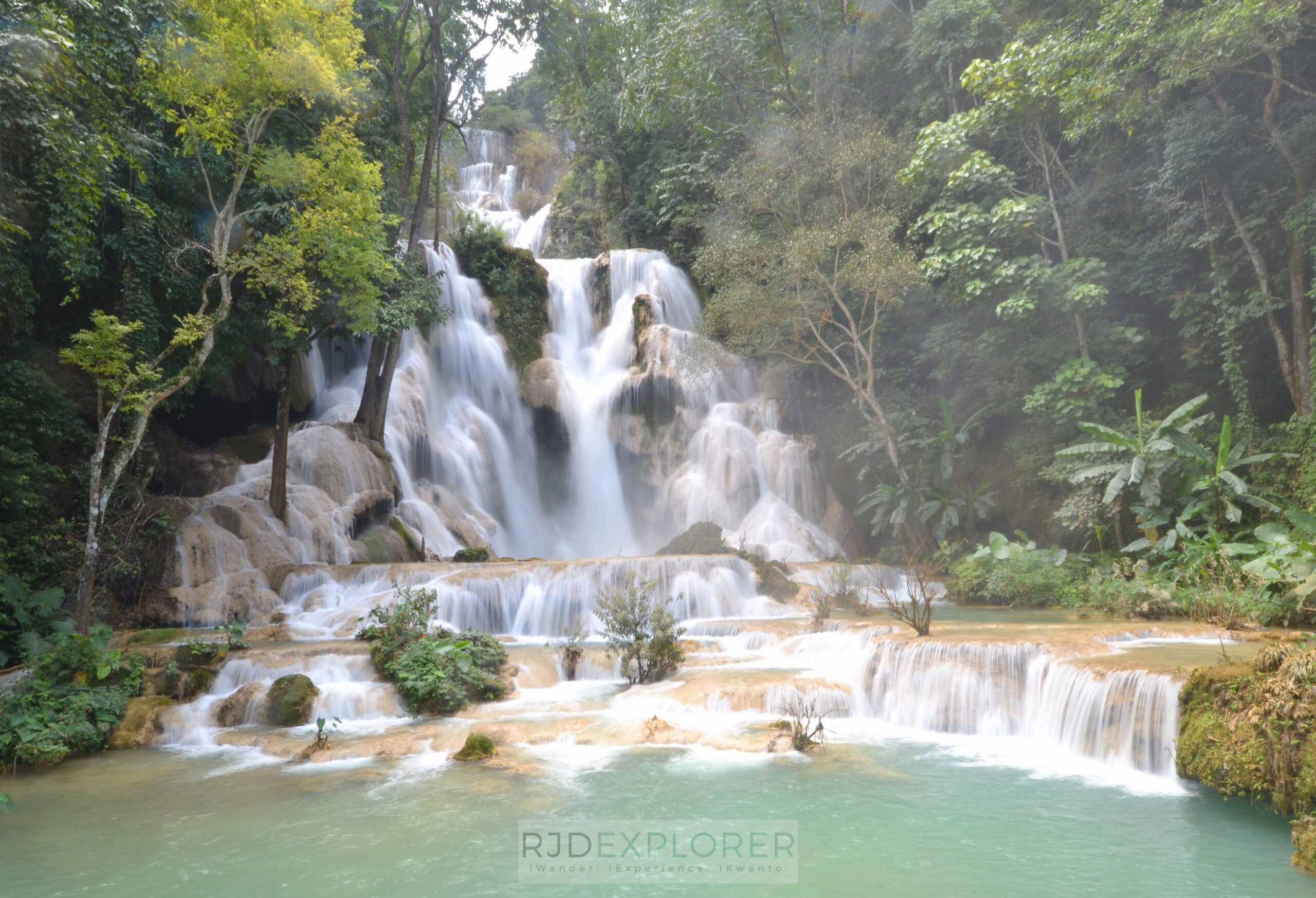 laos itinerary diy kuang si waterfalls