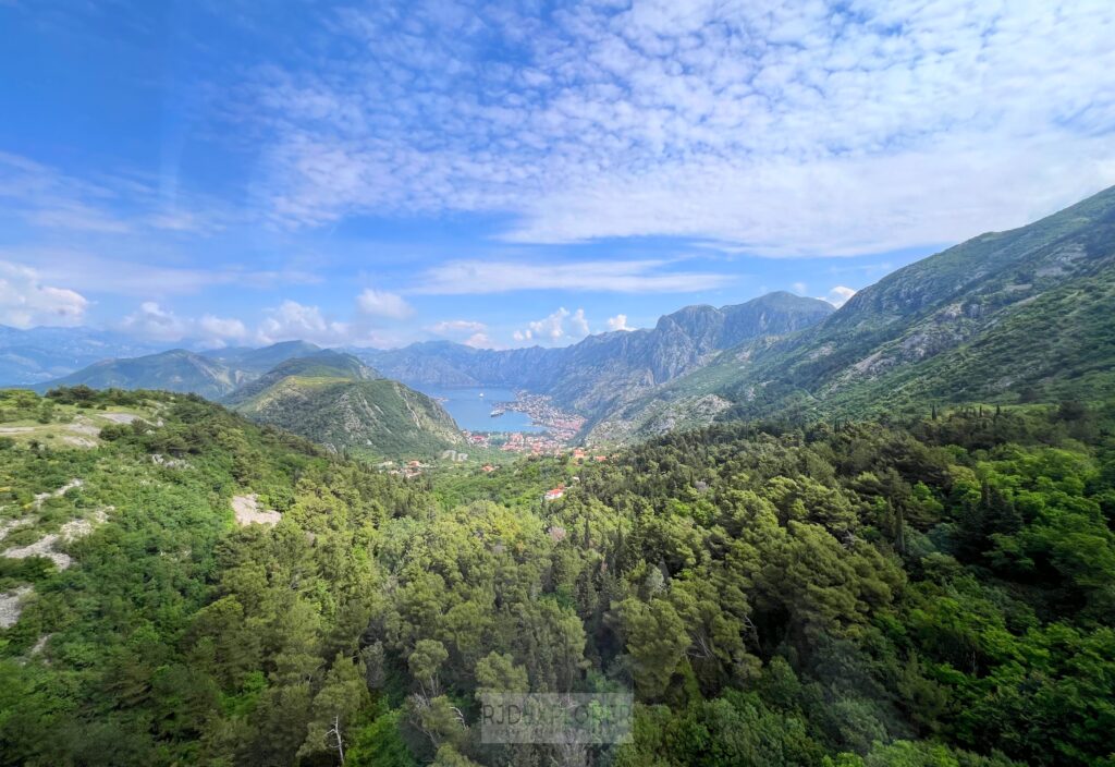 kotor bay from kotor cable car