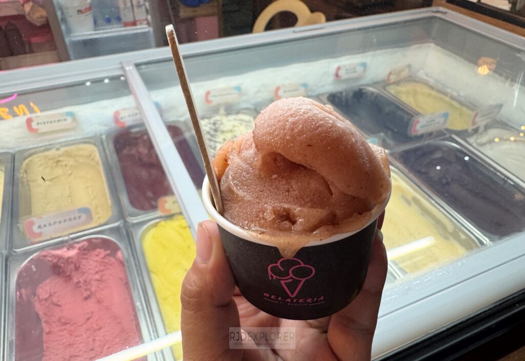 Gelateria Gelatos and Crepes Cranberry Ginger