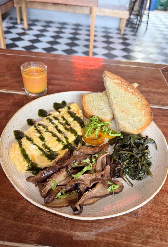 Pesto Omelette Platter fat cat bistro
